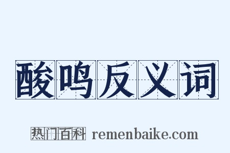 酸鸣反义词是什么意思的图片